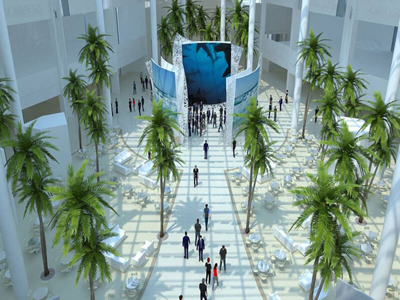 South terminal interior rendering