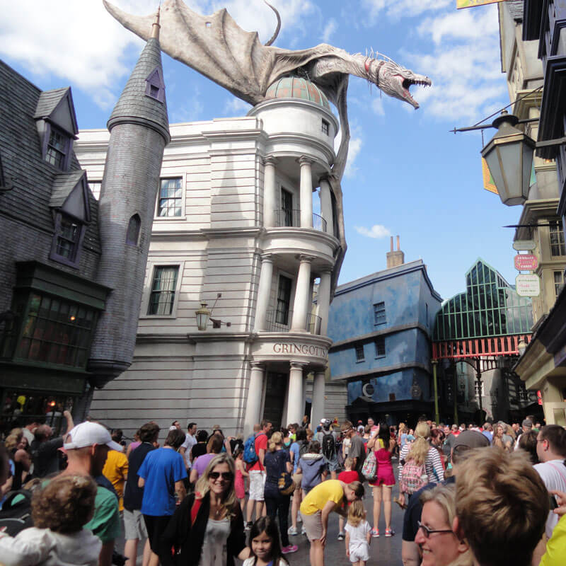 Diagon Alley and dragon